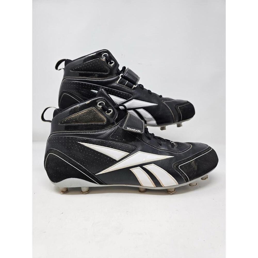 REEBOK PYE BLACK AND WHITE SIZE US 14MENS‎ FOOTBALL CLEATS